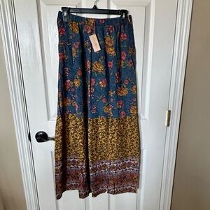 Natural Life Camille Tiered Floral Maxi Skirt 🆕